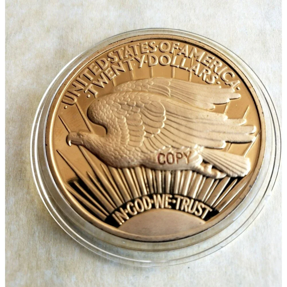 1933 DOUBLE EAGLE PROOF GOLD Clad Bronze 1oz Medal National Collectors MINT COA